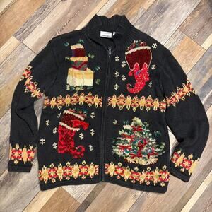 90s Christmas sweater |Holiday Cardigan |Y2K | Grunge